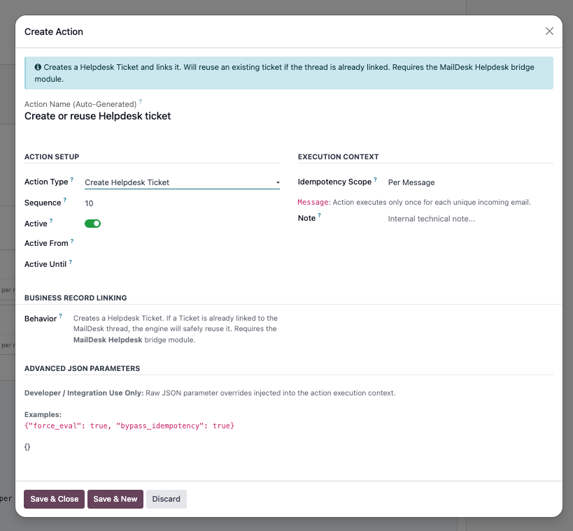 Automatic Helpdesk ticket creation from incoming email with MailDesk Automation