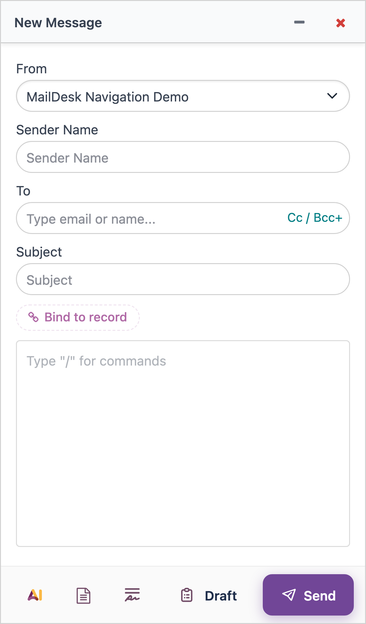 A bottom action sheet with per-message actions