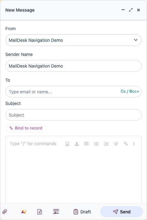 The attach button and attachment chips in the composer footer