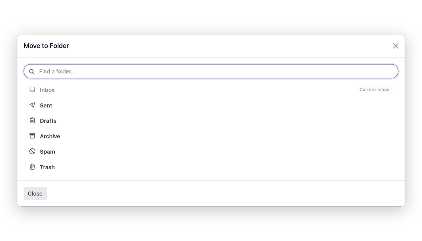 E-Mail in einen Ordner verschieben