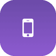 Symbol: Smartphone, Dark-Mode, obere Leiste